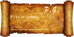 Pittik Gemma névjegykártya